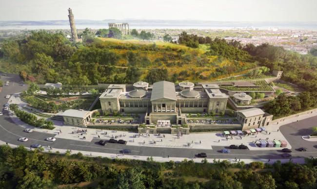 Aerial view of the RHSPT vision for Calton Hill