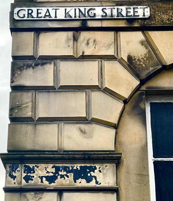 Great King Street street-name sign